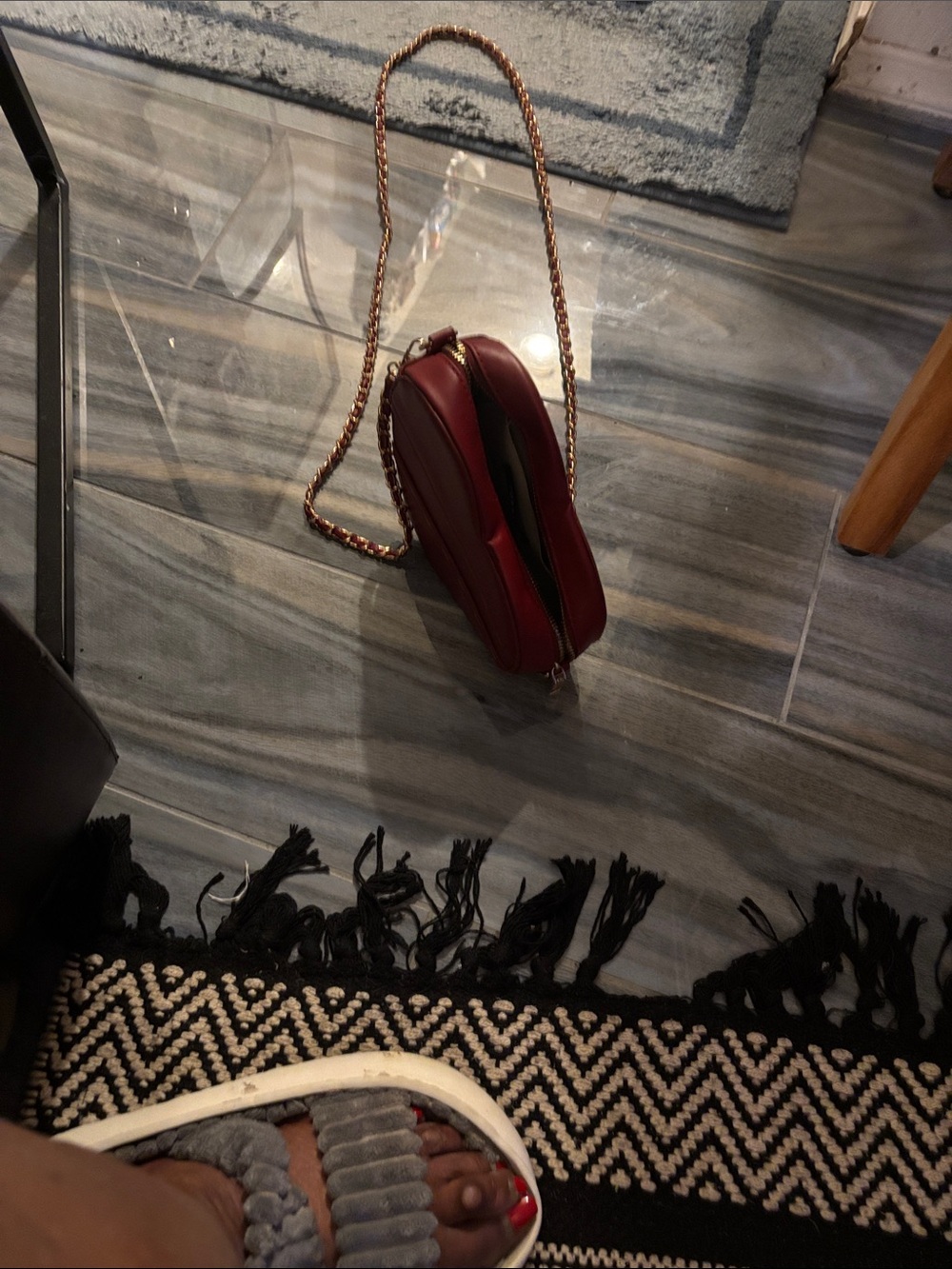 torrid Burgundy Braided Strap Sand